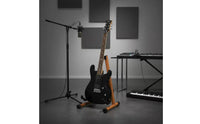 Solid Wood Portable Wooden Instrument Holder Anti-Scratch Padding Wooden Guitar Stand Triangular Instrument Stand for Guitarists