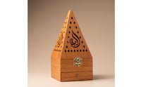 Aromatic Burner with Drawer Wooden Censer Hollow-out for Home Decor