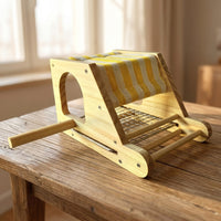 Wooden Bird Hut with Perch Natural Wood Bird Hut Secure Pet Supply Long-Lasting for Birds, Parrots