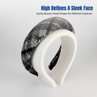 2024 Grey Plush Wide Headband, Handmade Hair Accessory for Women, Autumn Winter, High Crown, Face Slimming, Customizable