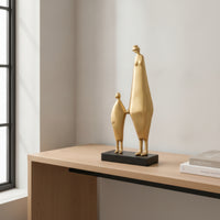 Couple Sculpture Elegant Abstract Human Statue Unique Couple Figurine for Console Table, Bookshelf, Study