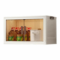 Installationno-assembly Foldable Multi-Tier Organizer Easy Assembly foldable Bin Tower Large Capacity Storage Cabinet Strong Load-Bearing for Families, Homeowners, Living Room, Bedroom, Playroom, Kitchen