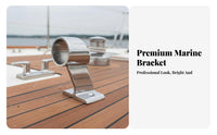 Boat Handrail Stanchion Base Yacht Rail Base Saltwater Boat Handrail Bracket for Flagpole Mounting, Deck, Bimini Top