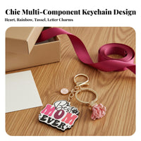Mama Letter Pendant Keychain Gift-Ready Mama Tassel Keychain Long-Lasting
