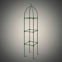 Garden Trellis for Climbing Plant Support, Sturdy Obelisk for Raised Garden Bed and Tomato Cage, 11mm Thick Steel for Potted Plants, 1 Pack