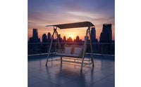 Loveseat Swing Chair Double Canopy Swing Chair Outdoor Furniture for Couples, Garden, Backyard, Balcony