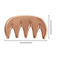 Curved Five-Tooth Massage Comb Portable Metal Massage Comb Lightweight Manual Scalp Massager Ergonomic