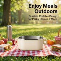 316 Stainless Steel Lunch Box, Stackable Bento Box with Compartments for Adults, Multi Compartment Lunch Box for Work and School