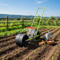 Adjustable Spacing Hand Push Seeder Lightweight Design Manual Vegetable Planter Multi-Row Precision Garden Seeder for Farmers, Gardeners, Farm, Greenhouse, Orchard