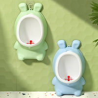 Fun Aiming Target Wall-Mounted Children Urinal Raised Rim Animal-Shaped Urinal Smooth Finish Toddler Boys Pee Guide