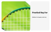 2 Pieces Badminton Racquet with Bag Multifunctional Racket Bag with Shoulder Strap Portable Case for Beginners, Families, Backyard, Park, School