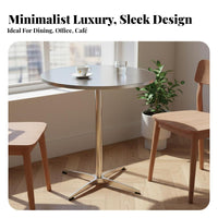 Contemporary Circular Dining Table Lamp Luxury Small Space Dining Table Rounded Edges Home Furniture for Cafe Owners, Homeowners, Kitchen, Living Room