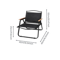 Lightweight Folding Camp Chair Chair Stable Portable Camping Chair Wood Armrest Outdoor Furniture OEM ODM for Fishing
