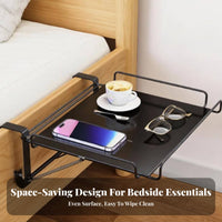 Space Saving C-Shaped Rolling Table Mobile Design Household Furniture with Storage Shelf Minimalist and design for Apartment Dwellers, Students, Home Workers, Bedroom, Small areas, Dorm Room
