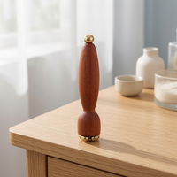 Brazilian Rosewood Brass Bead Lotus Eye Massage Stick Facial Gua Sha Acupressure Pen Skin Care Eye Care