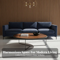 3-Seater Minimalist Couch Light Luxury design elegance Upholstered 3-Seater Sofa sturdyDuty Construction Skingentle material