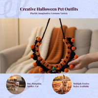 Halloween Cat Costume, Pet Pumpkin Cosplay Hat