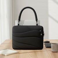 Cloud Design Puffer Computer Bag Lightweight Quilted Laptop Tote for Commute, Office