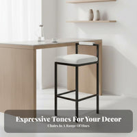 Nordic aesthetic Bar Stool with Backrest Modern Design Counter Chair Light Luxury Seating Furniture Minimalist Aesthetic for Cafe Owners, Homeowners, Adults, Restaurant, Kitchen Island, Home, Dining Room