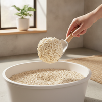 Tofu Cat Litter, Odor Control, Low Dust, Fast Clumping, Large Granule, Mixed Cat Litter