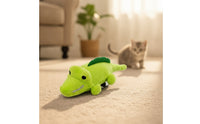 Stuffed Cat Toy Batterybattery-Less Stuffed Crocodile Wind-up Toy Moving Interactive for Cats, Indoor Play