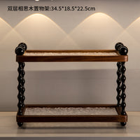 入户门玄关钥匙收纳摆件高级感中古风复古家居客厅鞋柜软装装饰品