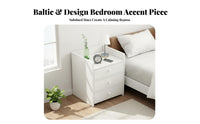 Minimalist Design 2-Drawer Bedside Table Modern design 2-Drawer Nightstand space-saving Size Bedroom Furniture adaptable Use for Apartment Dwellers, College Students, homeowners, Dorm Room, Entryway, Closet