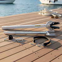 Adjustable Transom Saver Telescoping Outboard Motor Support Universal Motor Mount with Strap Heavy-Duty for Anglers, Trailering