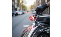 Motorcycle Grill Brake Light Universal Fit Motorcycle Registration Plate Bracket Multi-Function for Custom Bike Builders