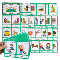 Children's English Irregular Verb Flash Cards with Pictures and Past Tense Forms