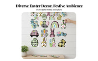 9 Pieces Easter Cutornament Set Cute Character Designs House Decoration for children