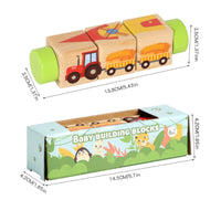 Hand-Eye Coordination Training Rotating Block Brainteaser Bright Colors Wooden Twist Brainteaser Toddler Fine Movement Toy for Toddlers