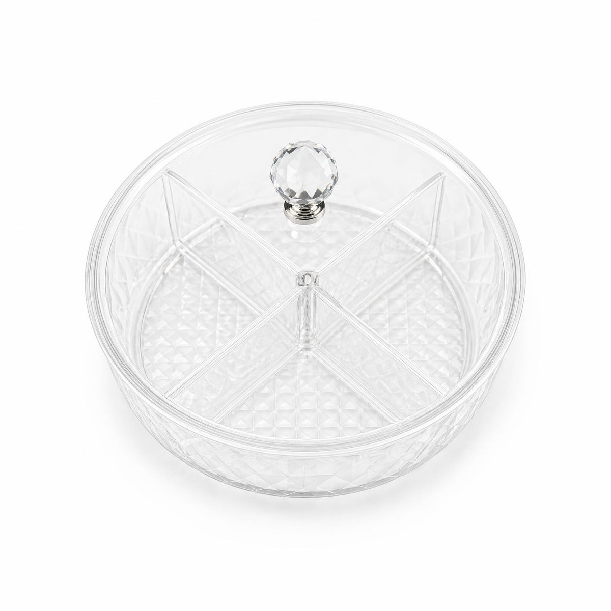 Serving Lidded Snack Tray Clear Plastic Tray Transparent