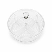 Serving Lidded Snack Tray Clear Plastic Tray Transparent