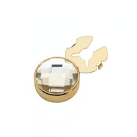 Decorative Cuff Buttons Elegant Design Faceted Glass Button Cover Sparkling