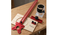 Metric Scale Router Circle Cutting Jig Slotted Tracks Circle-Cutting Jig Star-Shaped Router Milling Groove Bracket Locking Knobs for Woodworkers, Carpenters, Workshop