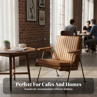 urban and aesthetic Minimalist Iron Armchair Retro design Single Sofa Light Luxury Indoor Seating Geometric Frame for Design aficionados, Business Owners, Cafe, Living Room, Bedroom, Office