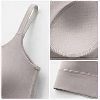 Women's Sports Bra for Running and Gym with Fixed Cup Moulded Padding, Non Wired with Back Hook Closure for Adjustable Fit