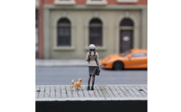 Miniature Figure with Handbag Collectible Miniature People Figurines Three Dimensional Printed Character Model for Collectors, Hobbyists