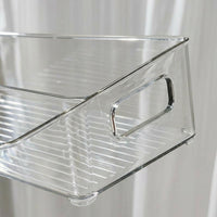 Acrylic Makeup Organizer, Stackable Clear Desktop Storage with Lid, Boxes for Shelves and Dressing Table, Transparent Cosmetic Container for Dorm Room