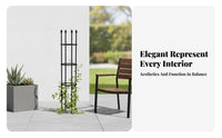 Fan-Blade Top Obelisk Assists Climbing Plants Obelisk Plant Trellis Decorative Design Sturdy Framework for Balcony Gardeners