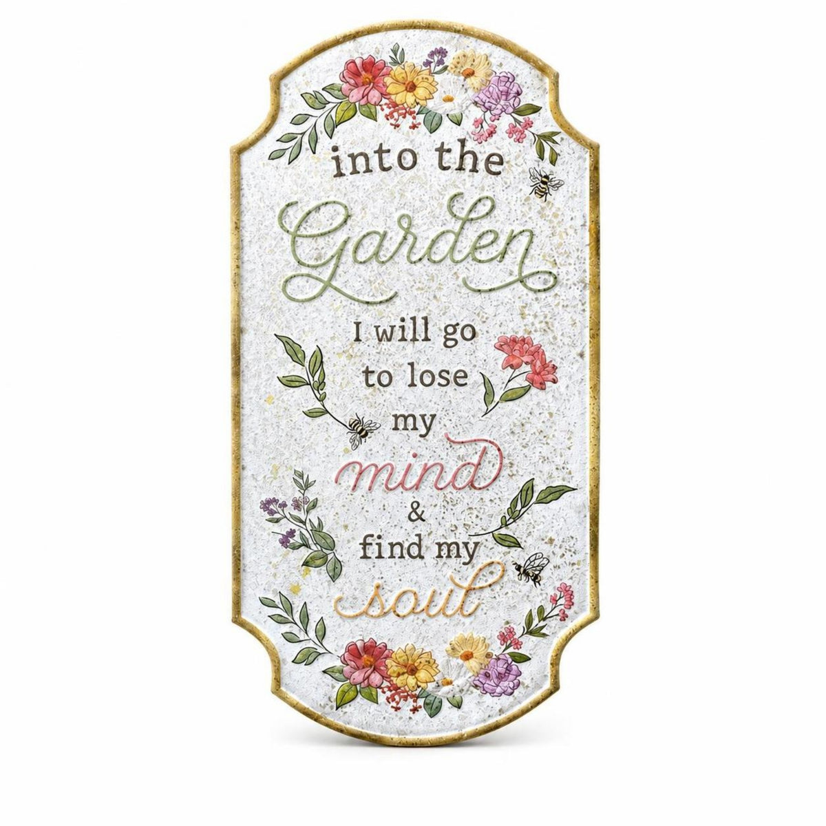 Vintage Floral Wall Plaque Arched Top Wall Plaque Indoor Outdoor Home Decor for Entryway