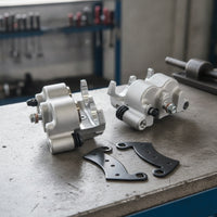 Compact Brake Caliper with Mounting Plate Motorcycle Brake Caliper Precision Hardware Long-Lasting for Garage Maintenance
