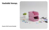 Stackable Parts Case Colorful Tool Container space-efficient for Crafters, Students