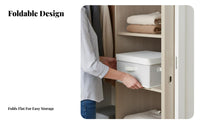 damp-resistantresistant Foldable textile container with Lid Lidded Design Closet Organizer Large Capacity Clothing Container Stackable for Professional Organizers, Apartment Dwellers, Bedroom, Shelves, Under Bed, Dorm Room