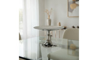 Fruit Tray with Pedestal Stainless Steel Pedestal Bowl Mirror Polished Serving Stand for Hosts, Dining Table, Kitchen Countertop