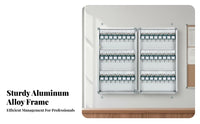 High Capacity Wall-Mounted Key Safe Sturdy Frame Electronic Key Cabinet Heavy-Duty Construction Security Storage Closure for Genuine Estate Agents, Property Managers, Apartment Complexes, Commercial Buildings, Building Lobby, Workshop