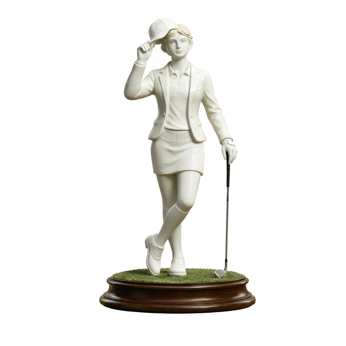 Golfer Statue with Base Stylish Golfer Statue Handcrafted Golf Figurine for Desk