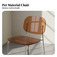 Modern Aesthetic Clear Top High Chair Space-Saving Clear Acrylic Stool Comfortable Footrest Counter Seat Easy to Clean for Apartment Dwellers, Interior Designers, Restaurant, Small Areas, Kitchen, Dining Room