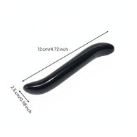 Reduces Puffiness & Wrinkles Obsidian Massage Stick Polished Finish Black Stone Facial Wand Portable S-Shaped Gua Sha Tool Hand-Polished for Spa, Home